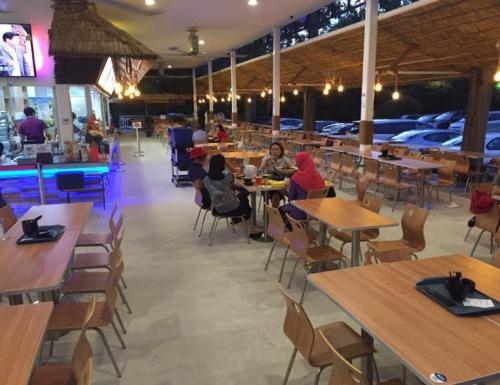 the seating area