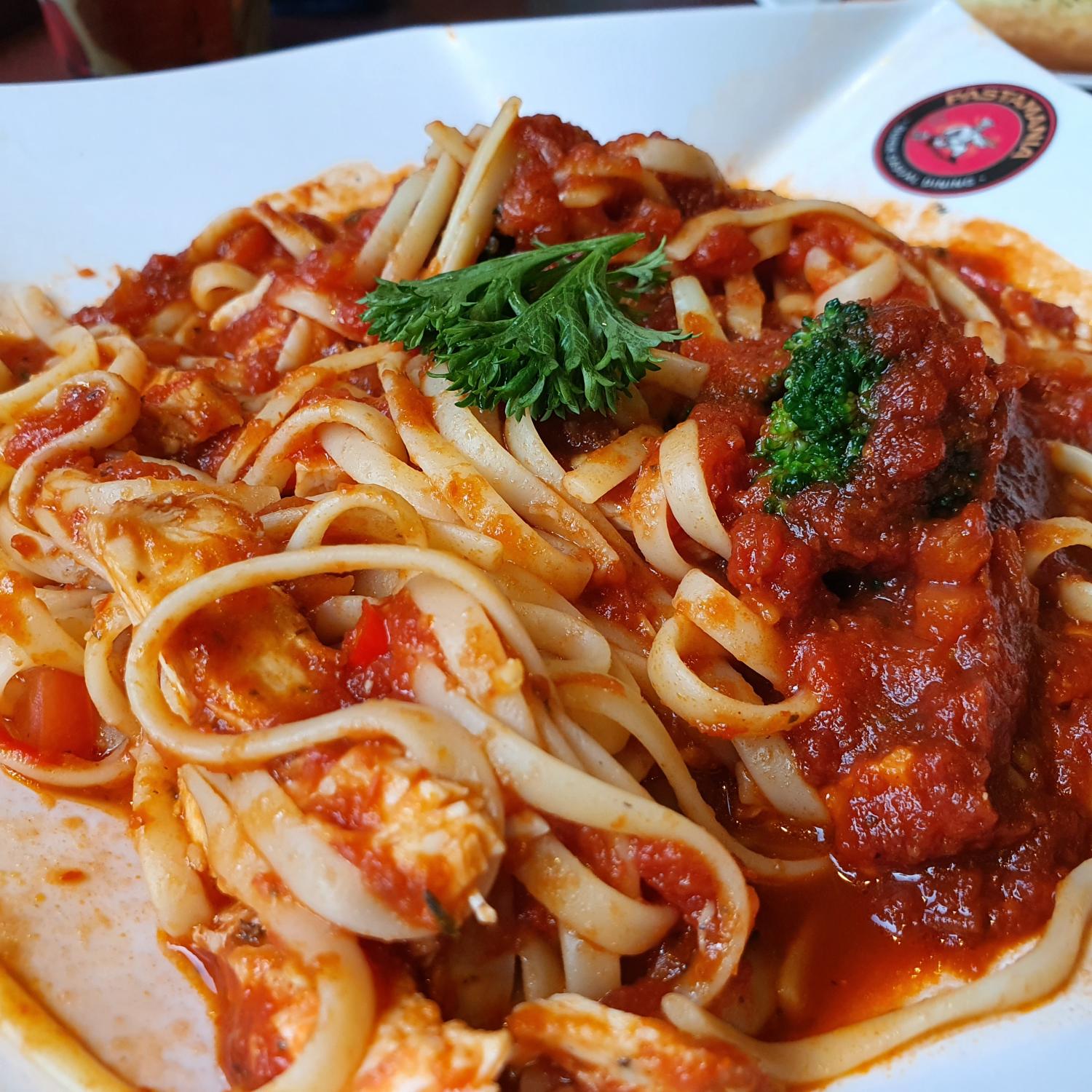 Spicy Chicken Linguine at PastaMania Halal Tag Singapore
