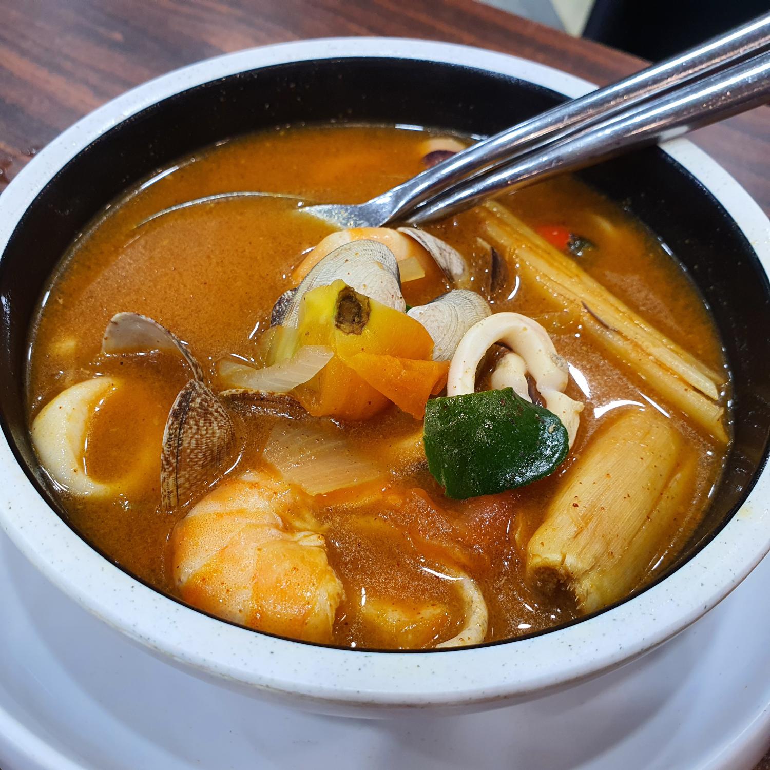 Seafood Mix Tom Yum at Mr Uncle - Halal Tag Singapore