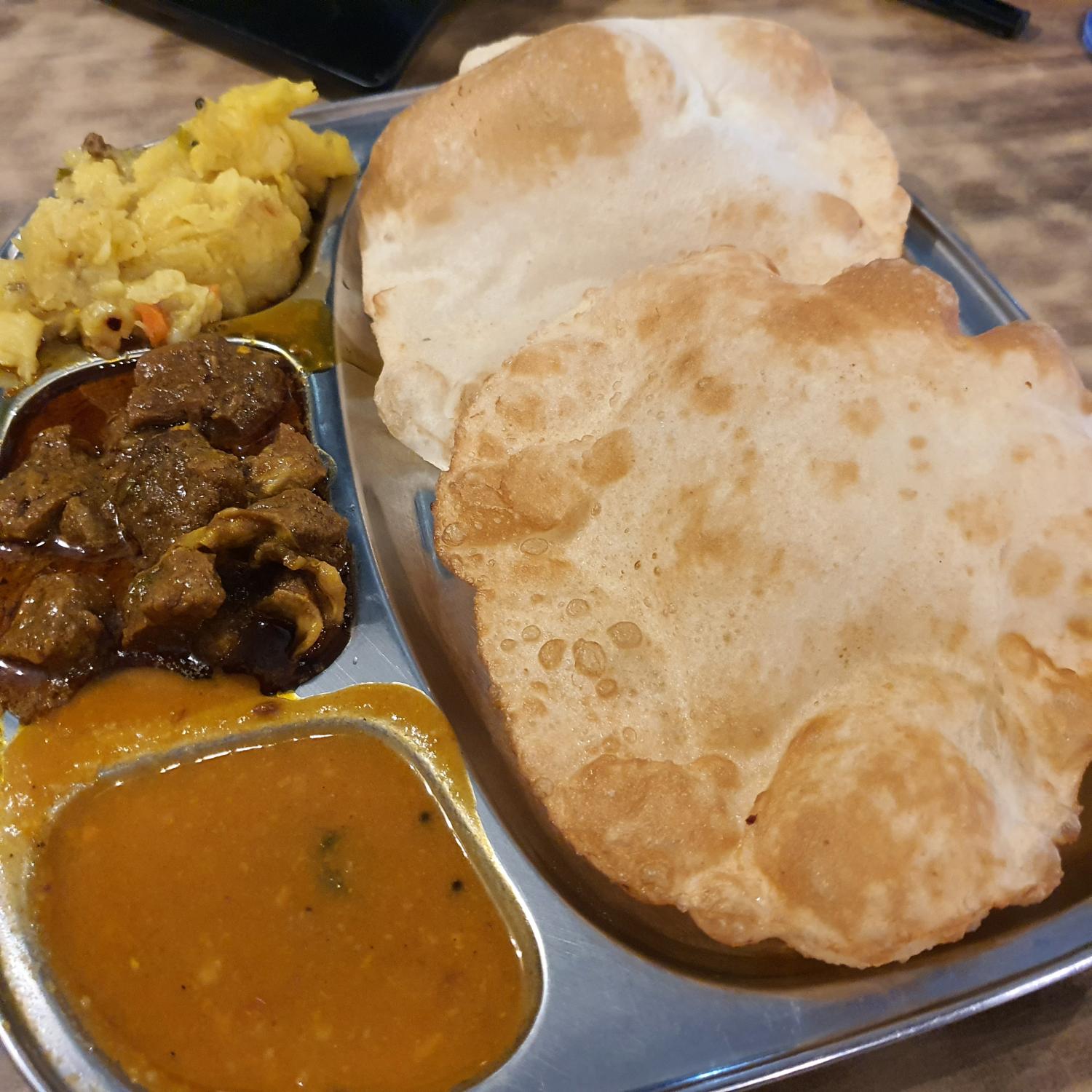 Poori with Mutton