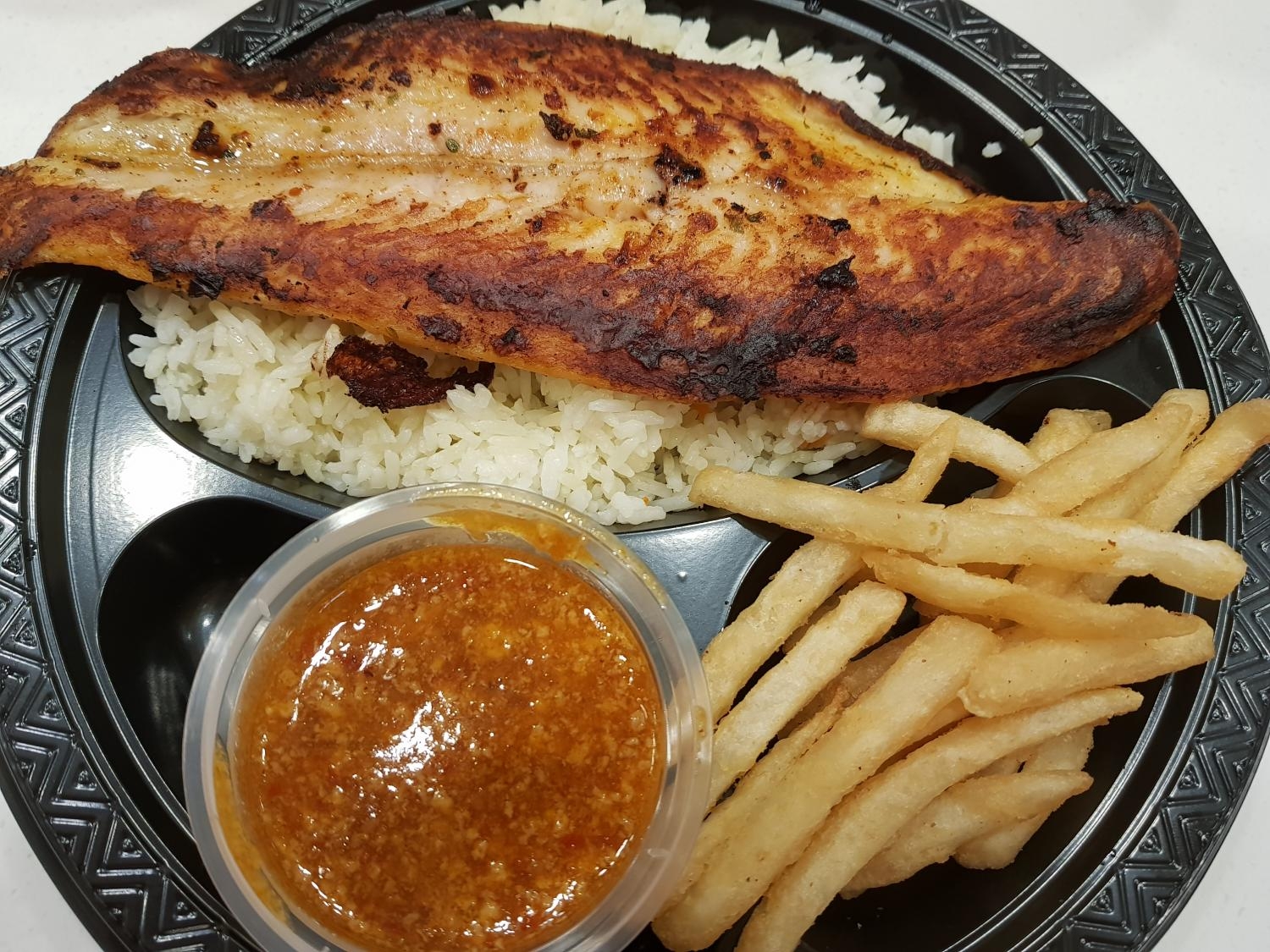 Grilled Dory with Chilli Crab sauce
