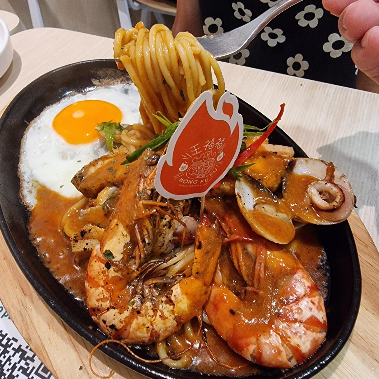 Grilled Seafood with Pasta