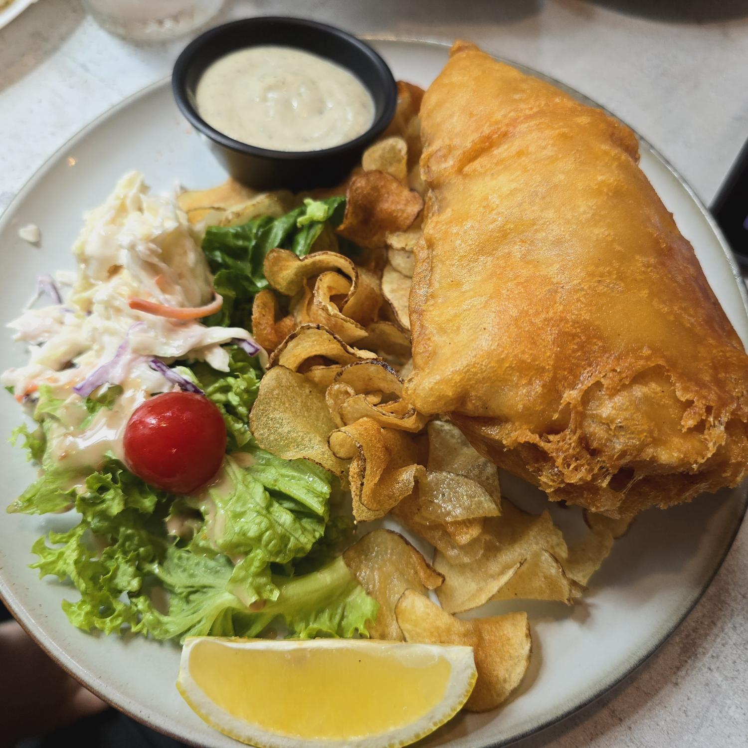 Seabass and Chips