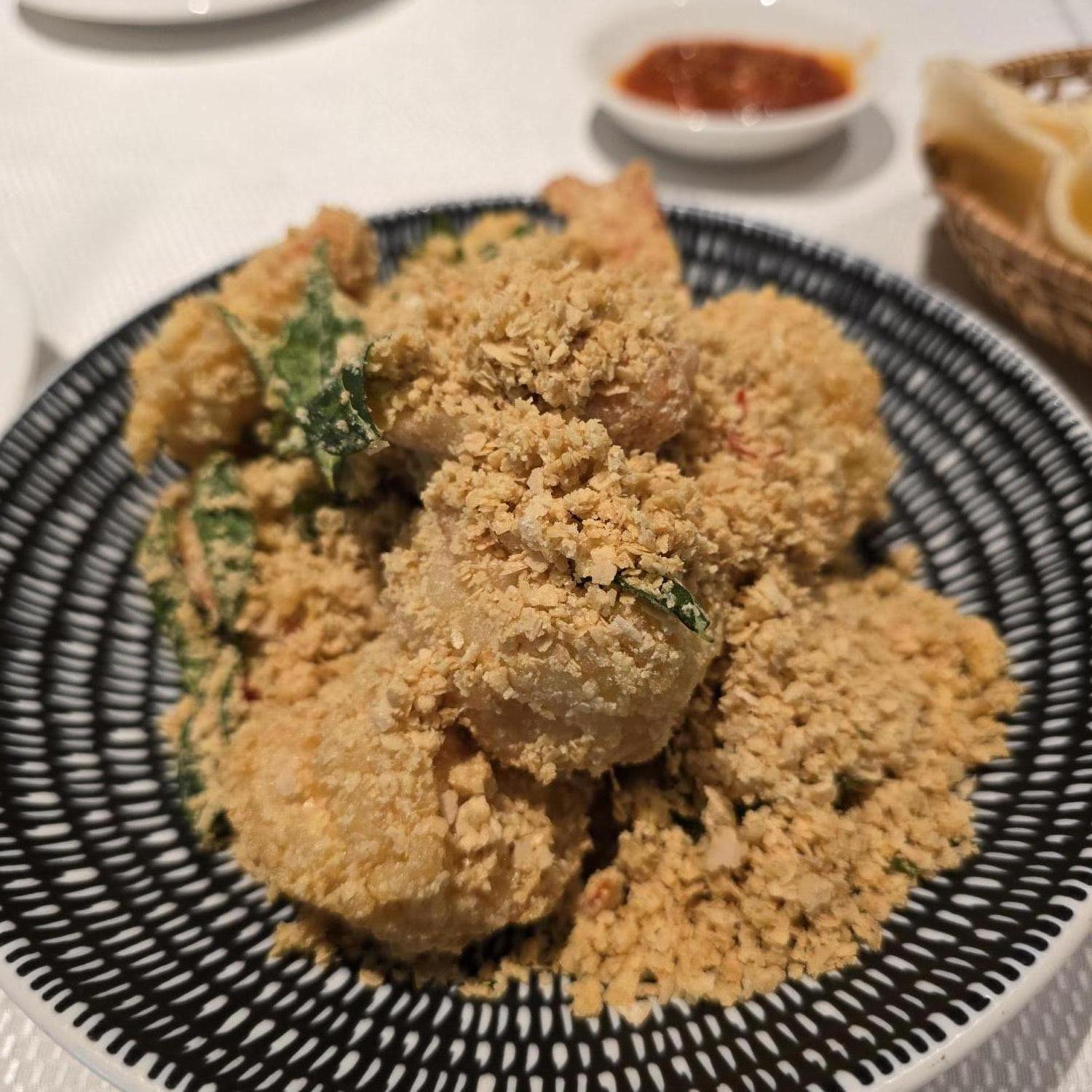 Prawns Fried With Cereal