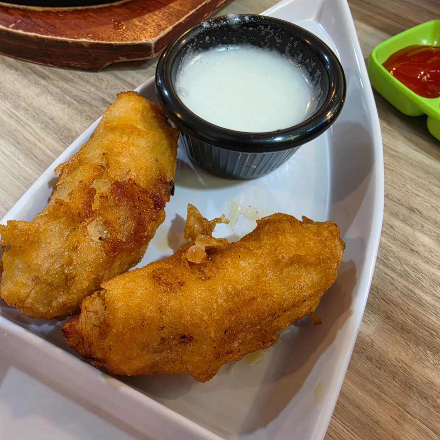 Fried Banana with Coconut Milk