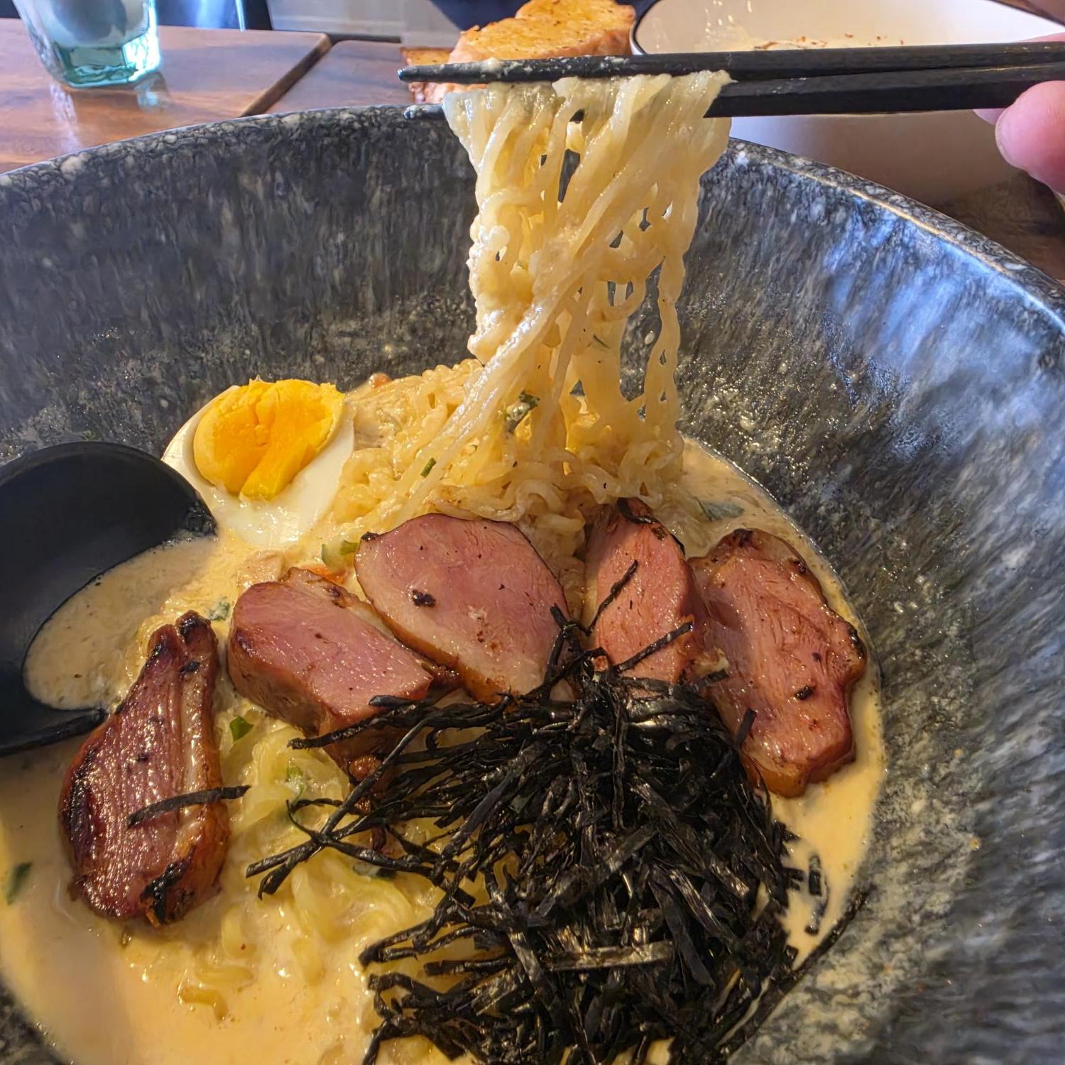Creamy Smoked Duck Ramen