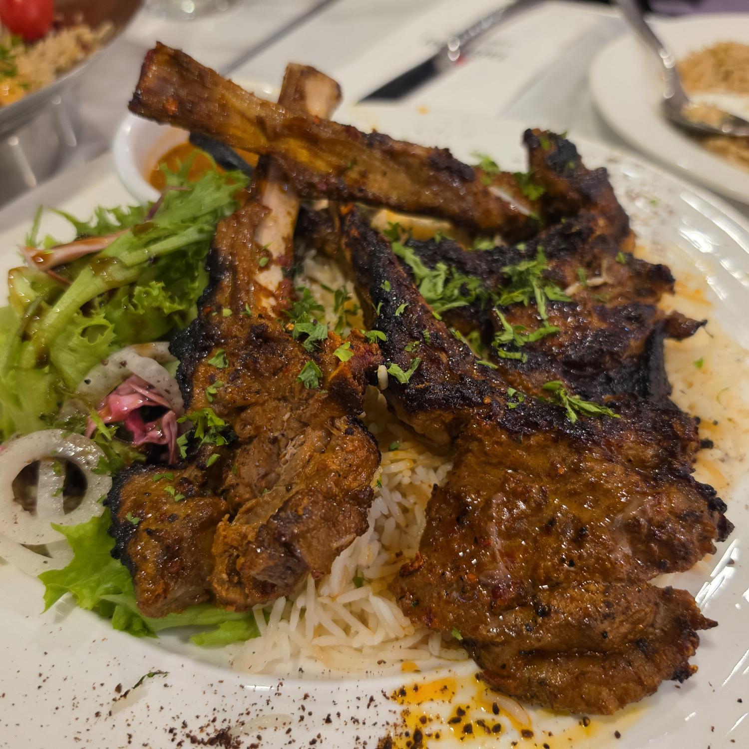 Grilled Baby Lamb Rack