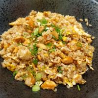 Garlic Fried Rice with Salmon