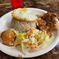Butter Fried Rice with Chicken Chop