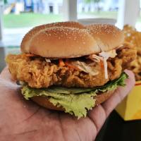 Crispy Hainanese Chicken Burger