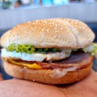 Chicken Ham & Egg Burger