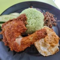 Nasi Lemak Pandan Chicken