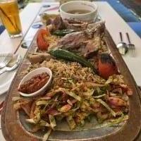 Mandi platter with two lamb shanks