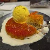 Kunafeh with Ice Cream